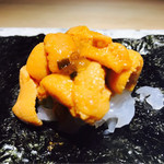 銀座 盡 - 雲丹とイカと名も無い海苔