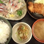 刺身和食 旭屋 - 関アジのセット