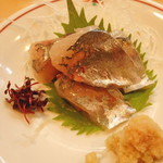 割烹くずし 徳多和良 - 2017年8月 鰺刺し 324円