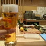 三宿の寿司 えん - 2017/8  プレモル￥550