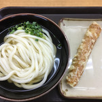 正家 - かけうどん210円 ちくわ天100円