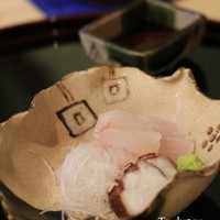 竹久 - お造り　王紋ハタと明石のタコ