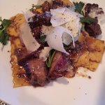 カッフェ アロマティカ - パスタ　仔羊のトレヴィスの赤ワイン煮込みで和えたパッパルデッレ