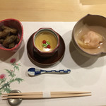 旬菜 おぐら家 - お通し3種