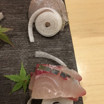 旬菜 おぐら家 - ひらめとしまあじ