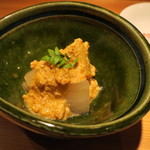 鈴しろ - 聖護院蕪のアンキモ味噌かけ