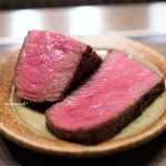 USHIGORO S. - 川岸牧場のシャトーブリアンの厚切りステーキ