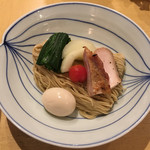 饗 くろ喜 - 新小麦の鶏醤油つけそば 麺丼（1,200円） 2017.8