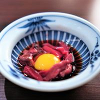 たでの葉 - 尾長鴨の肝 　鶉の卵