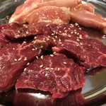 立川ホルモン - 【2017.7.19】牛ハラミ&とり焼き定食¥695