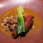 イチリン ハナレ - フカヒレの姿煮 佐島の蛸 蛸飯(白米 赤米 黒米)2