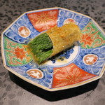 イチリン ハナレ - 睡蓮菜の湯葉巻き1