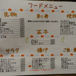 酒菜家 ペッシェロッソ - メヌー