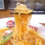 太陽のトマト麺 - 極細麺は、クリームパスタの趣き♪