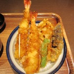 まん天丼 - 大海老の身長～