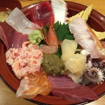 市場丼＋ノドグロトッピング