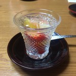 日の出 - グレープフルーツと甘夏とイチゴのゼリー寄せ