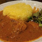 SPICY CURRY 魯珈 - 限定カレー 激辛！チェティナード風チキンカレー～version２のライス大盛