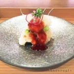 宮川町　水簾 - 向付　炙りたての鱧