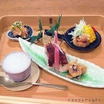 宮川町　水簾 - 八寸 2　自分で、トレーに盛り付けます