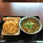 丸亀製麺 - Ｈ29.8　かけうどん並・野菜かき揚げ＆竹輪