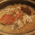 やなぎ澤 - 香箱蟹の炊き込み御飯