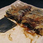 ゆるり - お好み焼き（半分食べたところ）