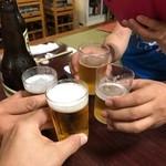 サッポロ赤星で乾杯
