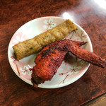 アジアン食堂 - Aセットのタンドリーチキン&手羽先タンドリーチキン