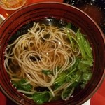 梵保庵 - 小椀そば(花巻)　少し食べてしまいました(^_^;)