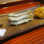 いち太 - 29年5月　琵琶湖稚鮎　玉蜀黍揚げ