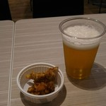 オリジン - 生ビール＋お惣菜の唐揚げ