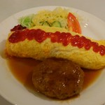 カフェサウサリート - オムライス＋ハンバーグ