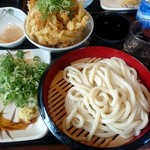 丸亀製麺 - ざるうどん290円(税抜)と天丼260円(税抜)