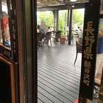 Shigeno Ya - テラスへの出入口は県境