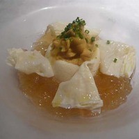 サンタ・マリア・ノヴェッラ・ティサネリーア 京都店 - 淡路産赤うにと真鯛のコンソメジュレの冷製、生湯葉と豆乳のフラン添え