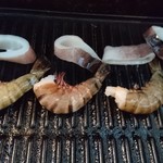 Hotel Balmoral Karuizawa - BBQ エビ、イカ
