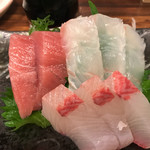 Isokichi - 刺身三種盛り500円