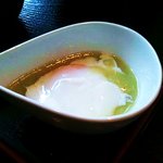 Ajisai Musashi - 今の季節の温たまらん丼の温玉ソースはそら豆！