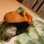 ひらまつ - 北海道の馬糞雲丹が乗っかりました(@_@)