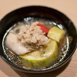 うを徳 - 2017.8 昆布森牡蠣 熊本ズッキーニ 徳島フルーツトマト 明石の鯛ふりかけ