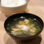 うを徳 - 2017.8 東京湾穴子と中国産松茸のお椀、白米