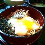 Ajisai Musashi - 温玉を割ると食欲はメーター振り切ります。