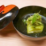 緒方 - お椀　茄子　茗荷　紫蘇