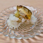緒方 - 鮎と蓮の実ごはん