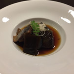 鄙の宿 金宇館 - 茄子と身欠鰊、昆布の炊合せ