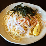 Komugiya - たらこのスパゲティ(烏賊トッピング)