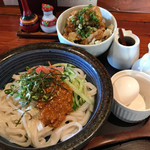 うどん居酒屋 澄 - じゃじゃうどん(冷)+ミニかき揚げ丼