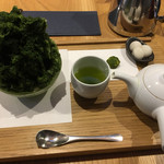 茶寮つぼ市製茶本舗 - かき氷ハーフサイズ&お茶セット