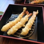 特製天ぷら 七福 - 海老天3尾
